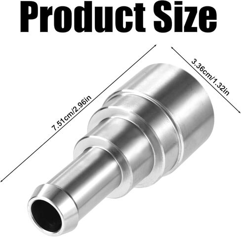 2pcs Heater Hose Connector with 2pcs Clamps, Stainless Steel Heater Core Coolant Hose Connector Fitting with Clamps 800-409 Inlet/Outlet 3/4In Tube x 5/8In for Most Car Models (Silver) in Kuwait