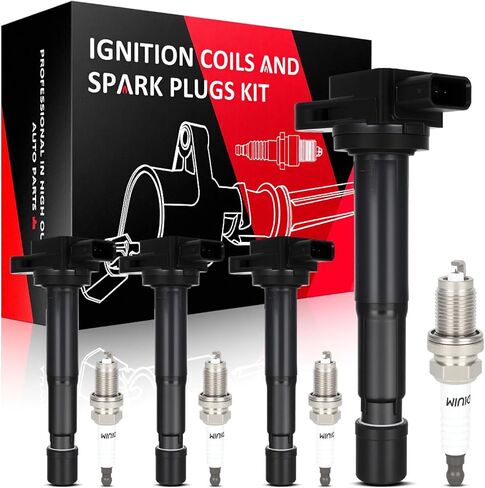 SCITOO 4 ignition coils with 4 iridium Spark Plugs for 2009 2010 2011 2012 2013 Fit 1.5L UF-626 5C1721 E1126 in Saudi Arabia
