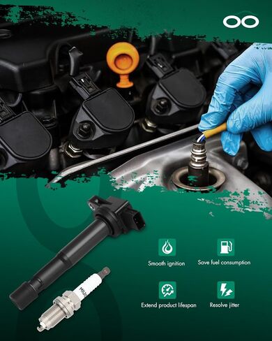 SCITOO 4 ignition coils with 4 iridium Spark Plugs for 2009 2010 2011 2012 2013 Fit 1.5L UF-626 5C1721 E1126 in Saudi Arabia