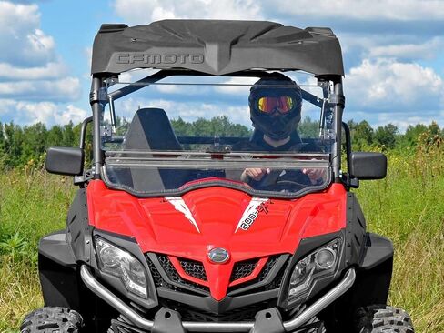 الزجاج الأمامي Superatv Scratch Resistant Flip Flip لـ CFMoto Zforce 500 ، 800 Trail & Ex ، 1000 2014-2022 ، 1/4 "بولي كربونات مطلية صلابة ، يمكن إغلاقها أو تنفيسها أو فتحها بالكامل. in Saudi Arabia
