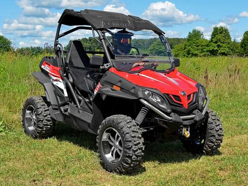 الزجاج الأمامي Superatv Scratch Resistant Flip Flip لـ CFMoto Zforce 500 ، 800 Trail & Ex ، 1000 2014-2022 ، 1/4 "بولي كربونات مطلية صلابة ، يمكن إغلاقها أو تنفيسها أو فتحها بالكامل. in Saudi Arabia