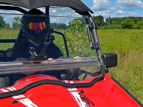 الزجاج الأمامي Superatv Scratch Resistant Flip Flip لـ CFMoto Zforce 500 ، 800 Trail & Ex ، 1000 2014-2022 ، 1/4 "بولي كربونات مطلية صلابة ، يمكن إغلاقها أو تنفيسها أو فتحها بالكامل. in Saudi Arabia