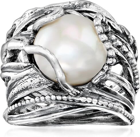 Ross-Simons 12-12.5mm Cultured Pearl Ring in Sterling Silver in Saudi Arabia