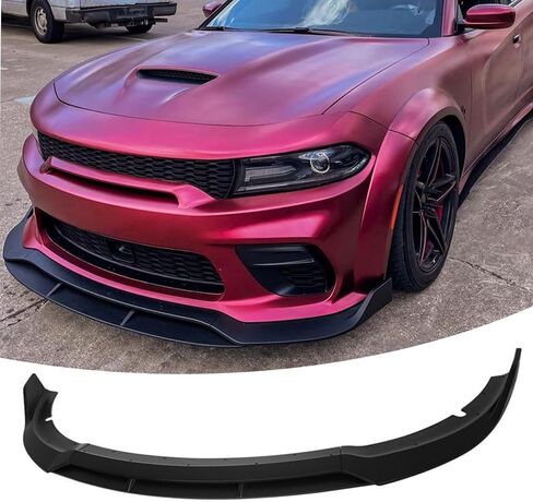 Front Bumper Lip Splitter Spoiler Fit for Dodge Charger SRT Hellcat Widebody 2020-2023 Accessories Air Chin Body Kit (Glossy Black) in Saudi Arabia