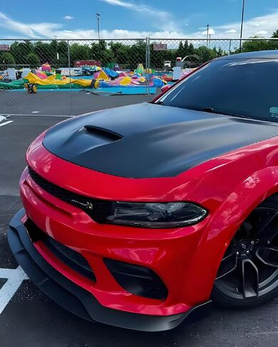 Front Bumper Lip Splitter Spoiler Fit for Dodge Charger SRT Hellcat Widebody 2020-2023 Accessories Air Chin Body Kit (Glossy Black) in Saudi Arabia