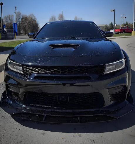 Front Bumper Lip Splitter Spoiler Fit for Dodge Charger SRT Hellcat Widebody 2020-2023 Accessories Air Chin Body Kit (Glossy Black) in Saudi Arabia