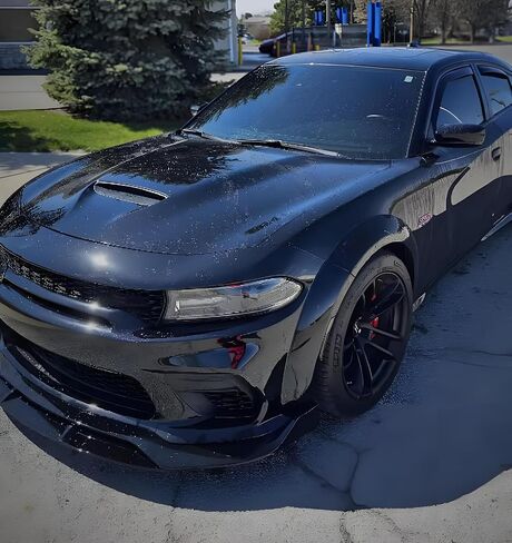 Front Bumper Lip Splitter Spoiler Fit for Dodge Charger SRT Hellcat Widebody 2020-2023 Accessories Air Chin Body Kit (Glossy Black) in Saudi Arabia