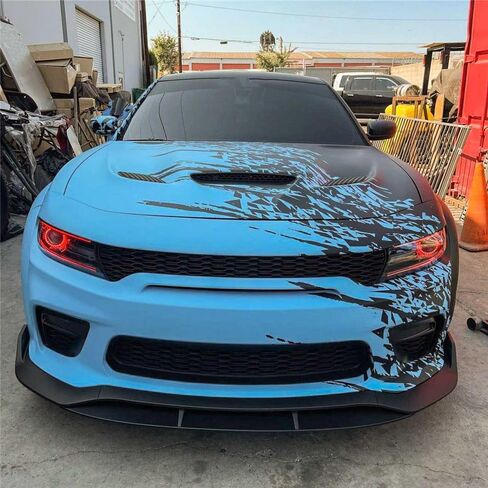 Front Bumper Lip Splitter Spoiler Fit for Dodge Charger SRT Hellcat Widebody 2020-2023 Accessories Air Chin Body Kit (Glossy Black) in Saudi Arabia