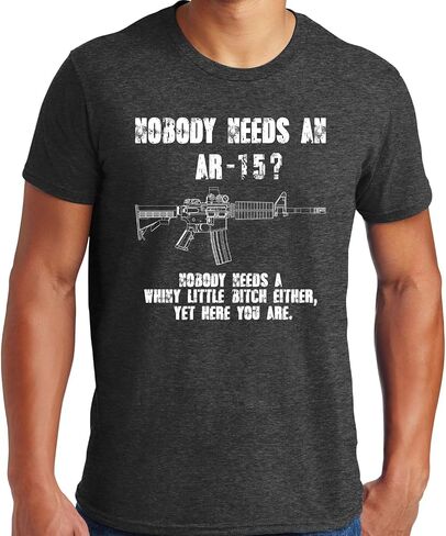 Publiciteez mens tirt - كم قصير - 2nd ، لا أحد يحتاج و AR -15؟ ، استثمر في المعادن الثمينة ، s - 6x كبيرة in Kuwait