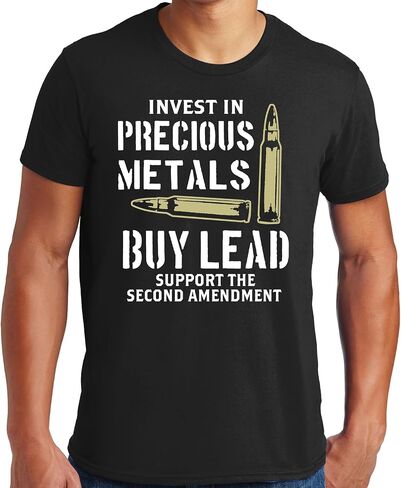 Publiciteez mens tirt - كم قصير - 2nd ، لا أحد يحتاج و AR -15؟ ، استثمر في المعادن الثمينة ، s - 6x كبيرة in Kuwait