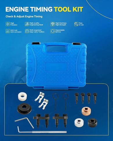 PHILTOP Engine Timing Tool Kit Camshaft Locking Tool Fit for Audi A3 A4 A5 A6 Q5 TT/TT Quattro 2.0T, Camshaft Tensioning Locking Alignment Timing Belt Tool Kit XC4111C in Saudi Arabia