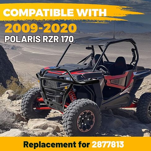 واقي فرشاة الوفير الأمامي Kuafu متوافق مع 2009-2020 Polaris RZR 170 استبدال 28777813 الفولاذ الأسود المطلي بالمسحوق in Saudi Arabia