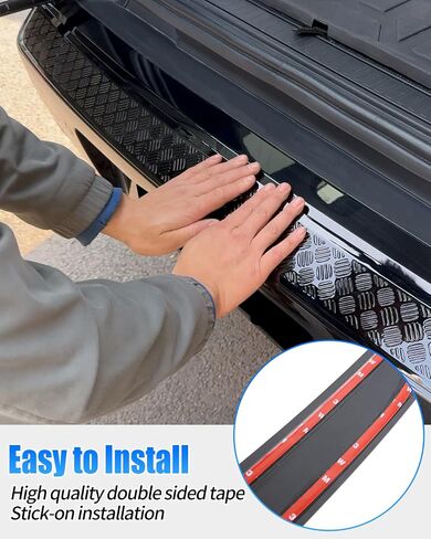 Rear Bumper Anti-Scratch Guard Protection Cover Compatible with Land Rover Defender 90 110 130 2020-2025 Exterior Accessories Glossy Black Bumper Cover in Saudi Arabia