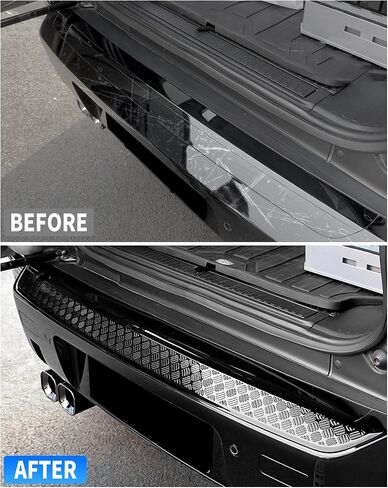 Rear Bumper Anti-Scratch Guard Protection Cover Compatible with Land Rover Defender 90 110 130 2020-2025 Exterior Accessories Glossy Black Bumper Cover in Saudi Arabia