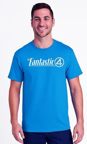 Marvel Fantastic Four Logo Symbol First Steps Text T-Shirt in Saudi Arabia