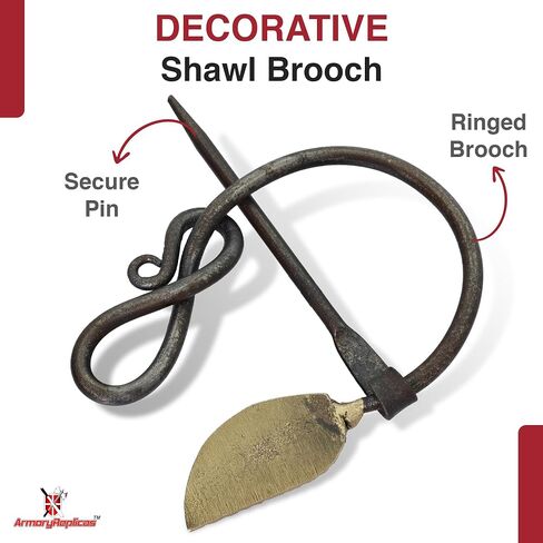 Armory Replicas ™ Fiking و Celtic Cloak Cloak Pin Brooch-فيبولا من القرون الوسطى للأزياء ، إعادة التشريع ، تأثيري وملحقات اللباس التاريخي in Kuwait