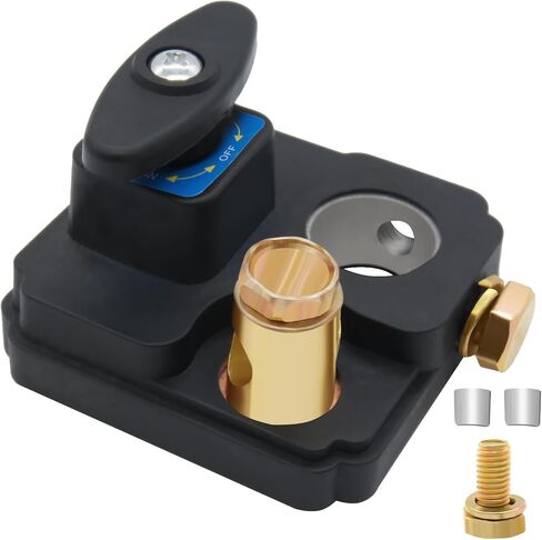 Battery Disconnect Switch 12V/24V, Heavy Duty Car Battery Disconnect Switch Universal Power Cut Off Switches for RV, Truck, Marine, Boat (Rectangle-2Pcs) in Saudi Arabia