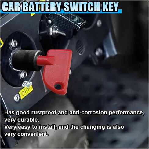 2PCS Battery Disconnect Spare Keys, Mini Battery Kill Switch Key, Battery Disconnect Isolator Power Cut Off Switch Keys for Marine, Car, Truck, ATV, RV, Boat (2PCS) in Saudi Arabia
