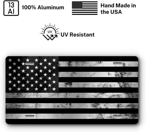 Patriotic Vanity Aluminum License Plate for Front of Trucks and Cars - Made in The USA - Universal Fit (1776 Eagle) in Saudi Arabia