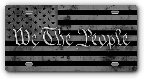 Patriotic Vanity Aluminum License Plate for Front of Trucks and Cars - Made in The USA - Universal Fit (1776 Eagle) in Saudi Arabia