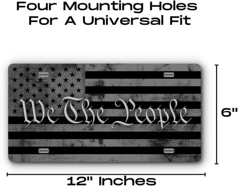 Patriotic Vanity Aluminum License Plate for Front of Trucks and Cars - Made in The USA - Universal Fit (1776 Eagle) in Saudi Arabia