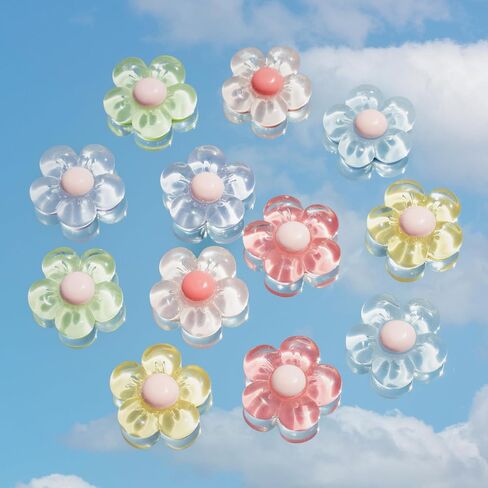 Gummy Bear Shoe Charms, Daisy Flower Shoe Charms, Bling Resin Heart Shoe Decoration Charms for Clog Sandals Birthday Party Favors Gifts for Girl Women in Saudi Arabia