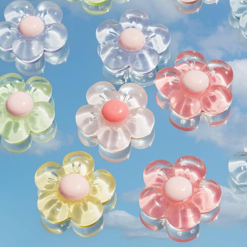 Gummy Bear Shoe Charms, Daisy Flower Shoe Charms, Bling Resin Heart Shoe Decoration Charms for Clog Sandals Birthday Party Favors Gifts for Girl Women in Saudi Arabia