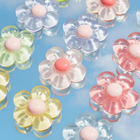 Gummy Bear Shoe Charms, Daisy Flower Shoe Charms, Bling Resin Heart Shoe Decoration Charms for Clog Sandals Birthday Party Favors Gifts for Girl Women in Saudi Arabia