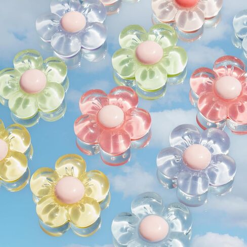 Gummy Bear Shoe Charms, Daisy Flower Shoe Charms, Bling Resin Heart Shoe Decoration Charms for Clog Sandals Birthday Party Favors Gifts for Girl Women in Saudi Arabia