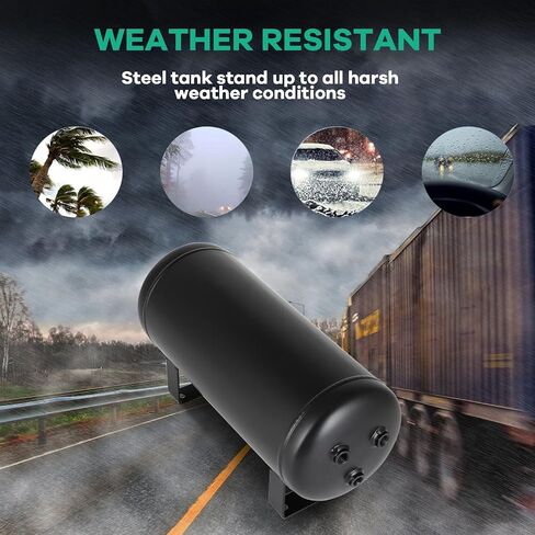 Staytop 2 جالون (8 لتر) 6 موانئ تعليق الهواء ركوب الأكياس القطار Truck Horn Air Tank 200 PSI in Saudi Arabia
