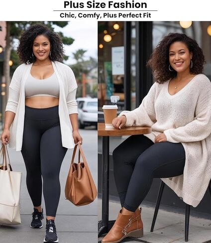 Sunzel Plus Leggings for Women - عالية الخصر التحكم في البطن المعاد تدويره تجريب السراويل اليوغا 1x 2x 3x 4x in Saudi Arabia