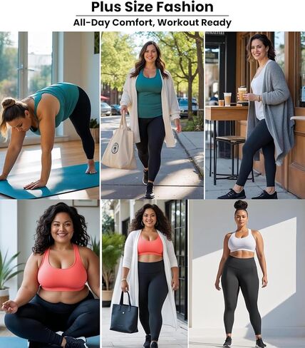Sunzel Plus Leggings for Women - عالية الخصر التحكم في البطن المعاد تدويره تجريب السراويل اليوغا 1x 2x 3x 4x in Saudi Arabia