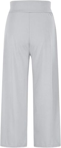 Womens Wide Leg Pants High Waist Loose Flowy Comfy Lounge Palazzo Trousers Stretch Soft Casual Pants with Pockets in Kuwait