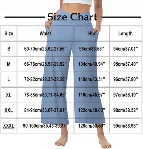 Womens Wide Leg Pants High Waist Loose Flowy Comfy Lounge Palazzo Trousers Stretch Soft Casual Pants with Pockets in Kuwait