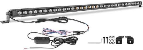 شريط إضاءة LED خلفي للمطاردة، ضوء الطوارئ LTEODCHEW مقاس 31 بوصة مع ستروب YRWRY، ضوء إشارة الانعطاف العكسي للفرامل، شريط ضوء مستشار المرور في صف واحد على السطح لـ UTV Polaris Ranger RZR XP1000 Can-Am in Kuwait