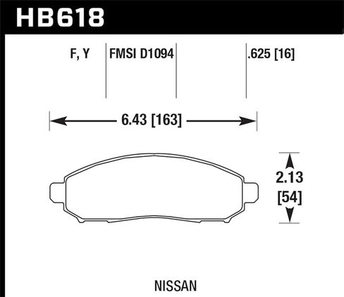 HB618Y.625 LTS TRUCK TRUCK و SUV Street Brake PADS in Kuwait