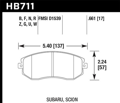 HB711G.661 DTC-60 Motorsport Brake Pads in Saudi Arabia