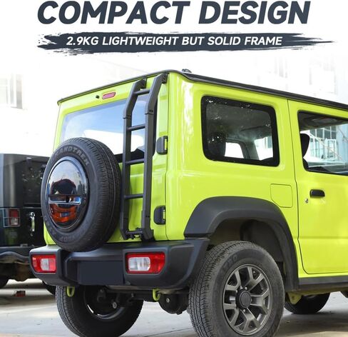 Artudatech Car Aluminium Car خلفية خلفية باب تسلق سلم الأسود ل Suzuki Jimny 2019 2020 2021 2022+ in Kuwait