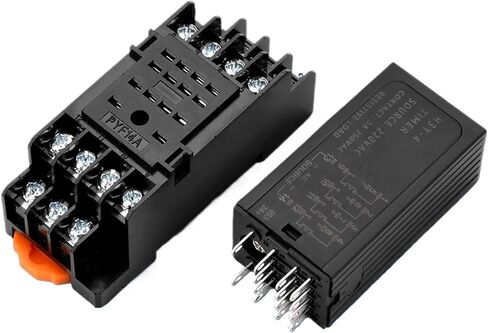 H3Y-4 ترحيل الوقت تأخير الطاقة 4 مجموعات من التأخير وضعت التحكم في دورة تأخير الطاقة 220V DC24V DC12V توقيت التتابع (AC 220V) in Saudi Arabia