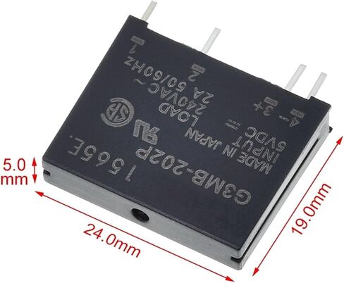 1PCS 5V 12V 24V DC-AC وحدة ترحيل الحالة الصلبة G3MB-202P G3MB 202P PCB SIP SSR AC 240V 2A Snubber Circuit Relay Switch (24V) in Saudi Arabia