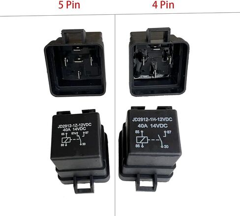 4 Pin 5 Pin 40A 12V Waterproof Car Relay Automotive Relays Normally Open DC 12V 24V 28V for Head Light Air Conditioner(5pin 12-14V 40A) in Saudi Arabia