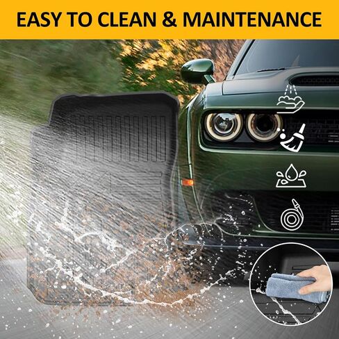 Falafa Floor Mats Fit for 2019-2024 Chevy Silverado/GMC Sierra 1500, for 2020-2024 Silverado/Sierra 2500HD/3500HD Crew Cab, All Weather Floor Liner with Rear Underseat Storage Box, Front Bucket Seat in Kuwait