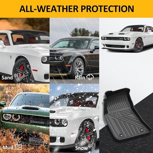 Falafa Floor Mats Fit for 2019-2024 Chevy Silverado/GMC Sierra 1500, for 2020-2024 Silverado/Sierra 2500HD/3500HD Crew Cab, All Weather Floor Liner with Rear Underseat Storage Box, Front Bucket Seat in Kuwait