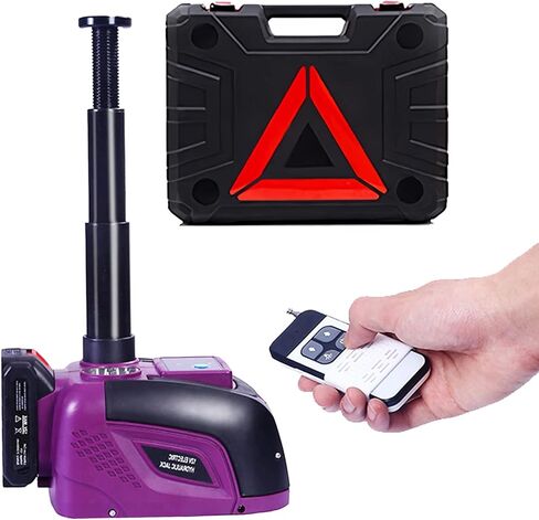 طقم جاك السيارات الكهربائية 5 طن 12 فولت مقبس الأرضي الهيدروليكي مع مفتاح التأثير ومضخة قابلة للنفخ لسيارة سيارات سيارات إصلاح الطوارئ مجموعة تغيير الإطارات مع ضوء LED in Kuwait