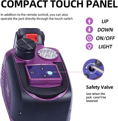 طقم جاك السيارات الكهربائية 5 طن 12 فولت مقبس الأرضي الهيدروليكي مع مفتاح التأثير ومضخة قابلة للنفخ لسيارة سيارات سيارات إصلاح الطوارئ مجموعة تغيير الإطارات مع ضوء LED in Kuwait