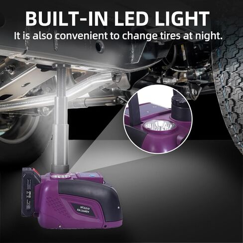 طقم جاك السيارات الكهربائية 5 طن 12 فولت مقبس الأرضي الهيدروليكي مع مفتاح التأثير ومضخة قابلة للنفخ لسيارة سيارات سيارات إصلاح الطوارئ مجموعة تغيير الإطارات مع ضوء LED in Kuwait