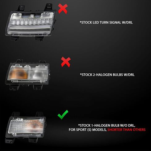 AmeriLite for 2018-2020 Wrangler JL Sport and Sport S Model Halogen Model Only. [Full LED DRL] Sequential Bumper Parking Lamp Turn Signal Smoke Lights Set in Saudi Arabia