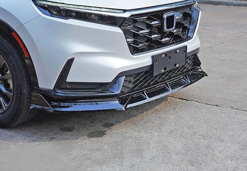 Front Bumper Lip Splitter Kit Compatible with Honda CRV 2023 2024 Hybrid Version Lower Chin Spoiler Splitter Cover Exterior Car Accessories ABS 3PCS(Glossy Black Style) in Kuwait