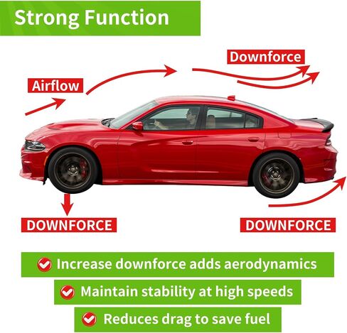 Charger Spoiler for 2015-2023 Dodge Charger RT SXT SRT SE Hellcat Style Scat Pack Glossy Black in Kuwait