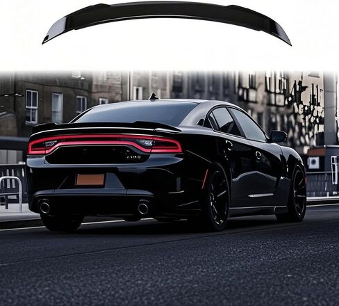 Charger Spoiler for 2015-2023 Dodge Charger RT SXT SRT SE Hellcat Style Scat Pack Glossy Black in Kuwait